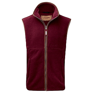 Schoffel Oakham Fleece Gilet Claret